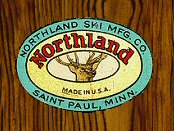 Example of a complete 1935-1940 Northland Skis logo